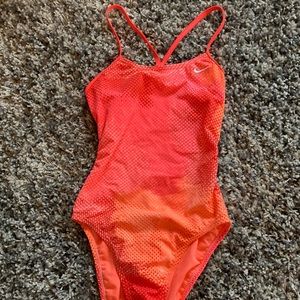 Nike orange one piece suit